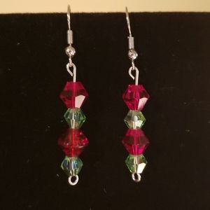 Christmas Holiday Red/Green Earrings